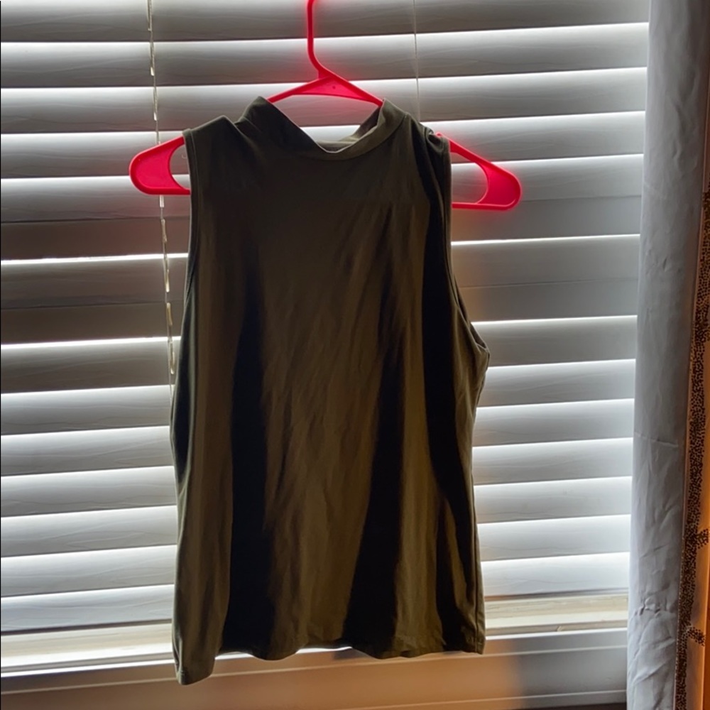 women’s olive green top